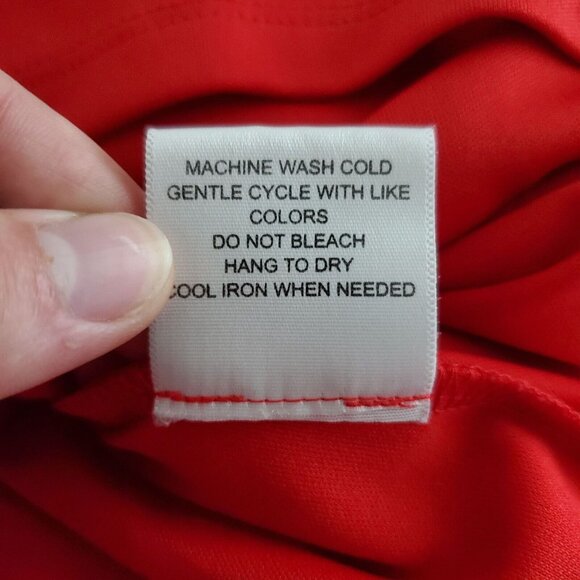 Bea & Dot by ModCloth Womens Red Floral Drape Neck Dress Size S Pleated Skirt - Picture 6 of 10